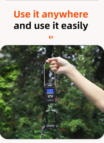 Super B 50Kg 10g Hanging LED Digital Scale Measure Max 50KG Electronic Scale Double Hook Design Easy to Operate for Bike Repair