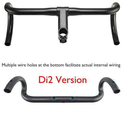 Carbon Fiber Road/Gravel Bike Handlebar, T800 Drop Bar, 380-440mm, 3K, UD
