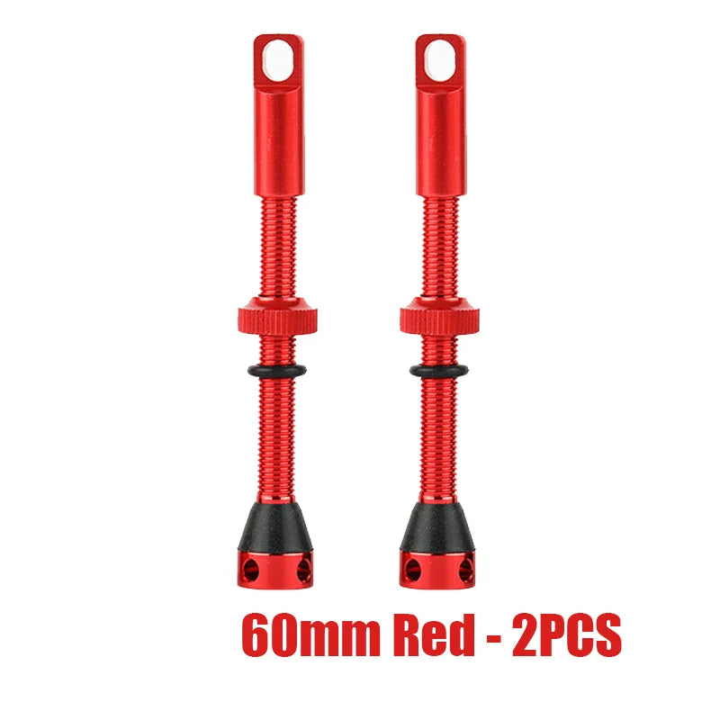 2pcs Bike Tubeless Valve Stem 40mm 44mm 60mm with Integrated Presta Valve Core Removal Tool Cap For MTB Road Bicycle Tire Rim