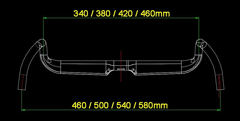 37 Degrees Drop 80mm Fully Hidden Wiring Matte Road Bicycle Handlebar Carbon Gravel Ultralight Big Flare Bar 340/380/420mm