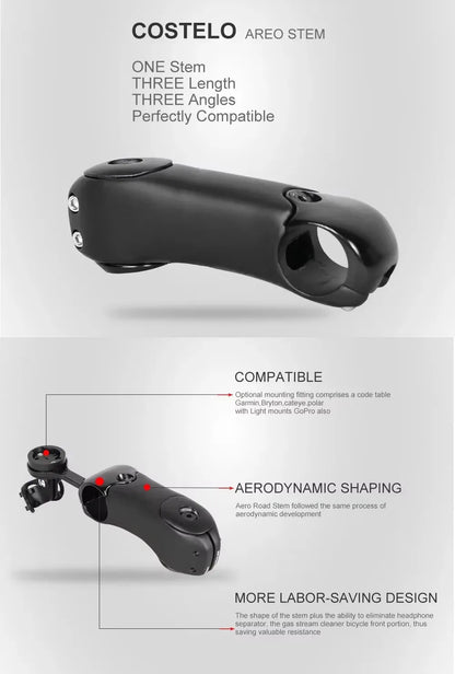 New Style Carbon Fiber Bicycle Stem for Road Bikes Available in 80 90 100 110 120 130mm Lengths