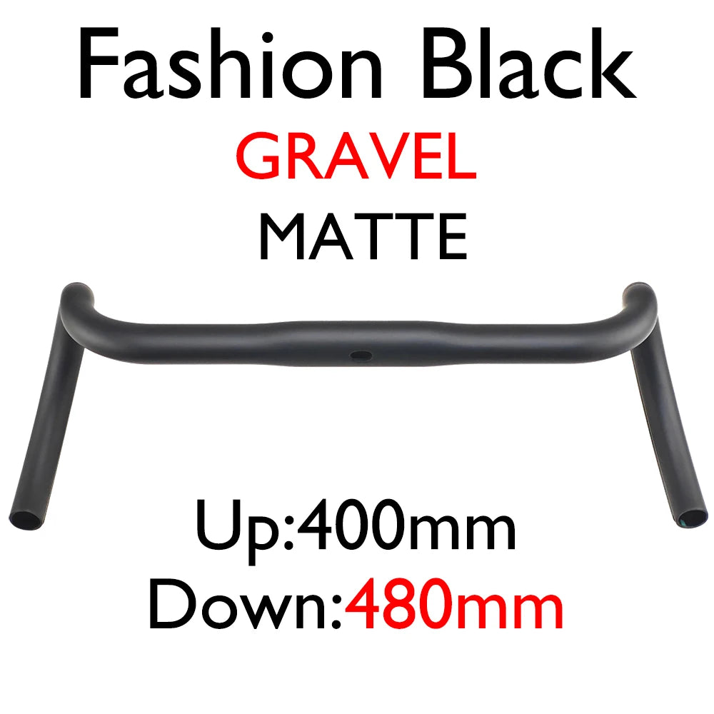 Carbon Fiber Road/Gravel Bike Handlebar, T800 Drop Bar, 380-440mm, 3K, UD