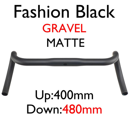 Carbon Fiber Road/Gravel Bike Handlebar, T800 Drop Bar, 380-440mm, 3K, UD