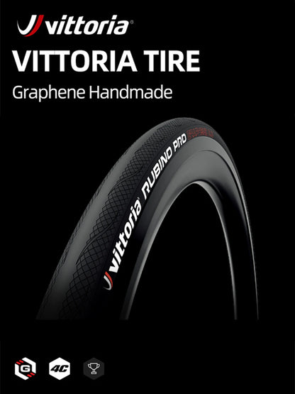 Vittoria RUBINO PRO Road Tire 700×25/28 Graphene 2.0 Tubeless/Clincher Folding Tires 150TPI For 700X28C Road Bicycle Competition