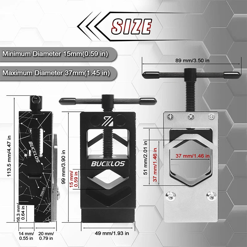 BUCKLOS Bicycle Tube Cutting Saw Guide Tool Bike Handlebar Seatpost Fork Steerer Tube Cutting Fixture Bicycle Repair Tools