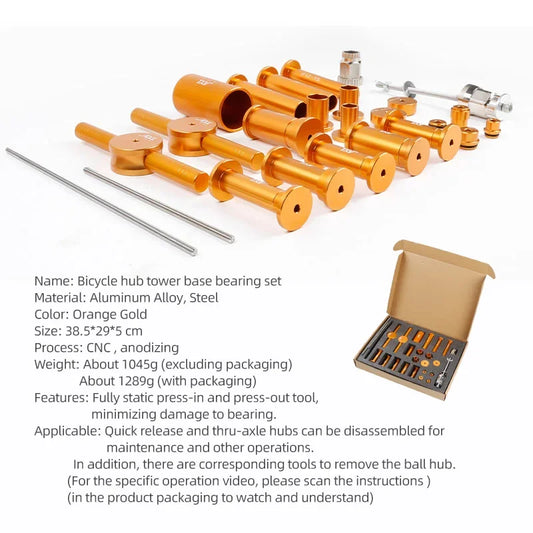 Bicycle Bearing Extractor Installation Removal Tool Kit