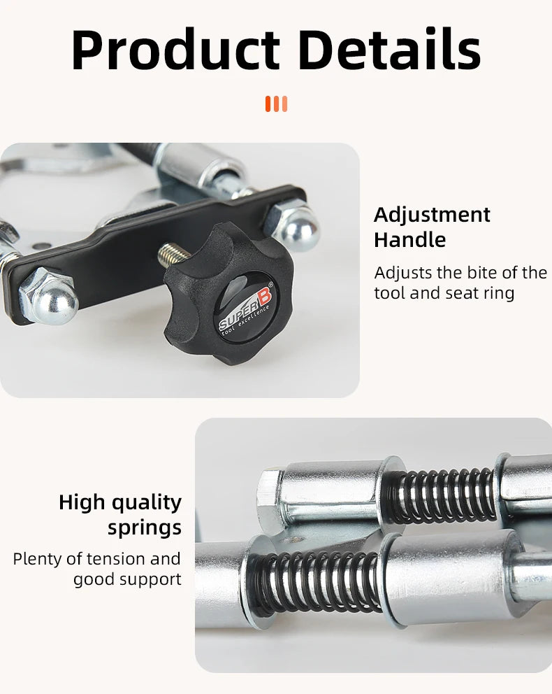 SUPER B Bicycle Repair Tools Crown Race Remover for 1", 1-1/8", 1-1/4" and 1-1/2" Fork with Replaceable Blades Design