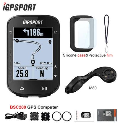 IGPSPORT BSC200 GPS Bicycle Computer Cycling Wireless Speedometer Route Navigation ANT+ Bluetooth 5.0 Accessories