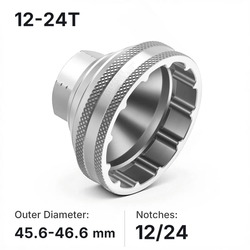 MUQZI Bottom Bracket Install Removal Tool 12/16-Notch Fits 39mm/40.5mm/44mm/45.6-46.6mm Outer Diameter BB Cups