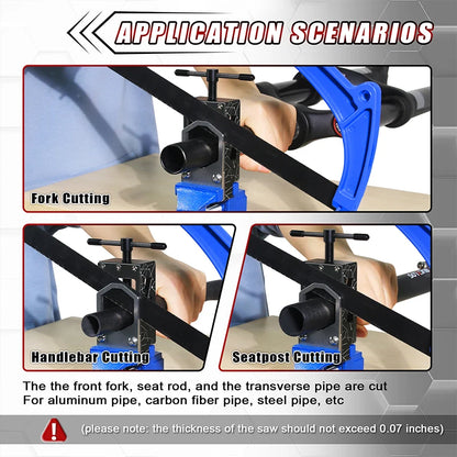 BUCKLOS Bicycle Tube Cutting Saw Guide Tool Bike Handlebar Seatpost Fork Steerer Tube Cutting Fixture Bicycle Repair Tools