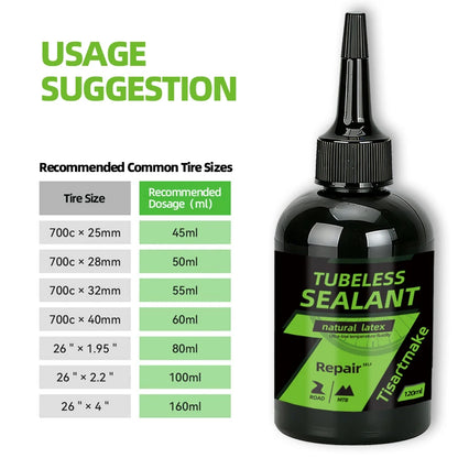 Tubeless Bike Tire Sealant Puncture Repair Fluid Latex Long Lasting Fast Sealing for MTB Road CX Gravel Bicycle Tires