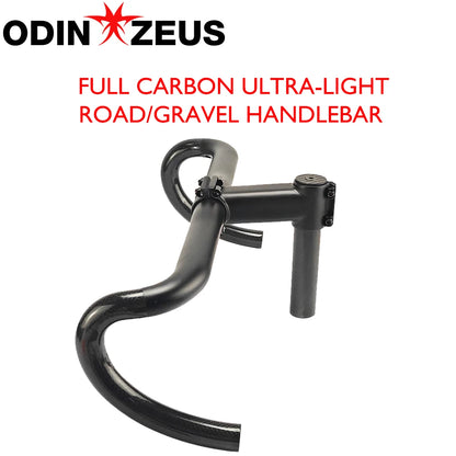 Carbon Fiber Road/Gravel Bike Handlebar, T800 Drop Bar, 380-440mm, 3K, UD