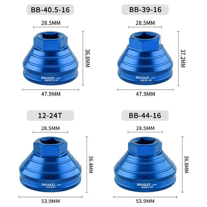 MUQZI Bottom Bracket Install Removal Tool 12/16-Notch Fits 39mm/40.5mm/44mm/45.6-46.6mm Outer Diameter BB Cups