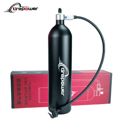 1.3L MTB Road Bike Tubeless Tire Inflator Tyre Air Booster Black Air bottle With Valve Gas Cylinder For Bike Tubeless 29" tire