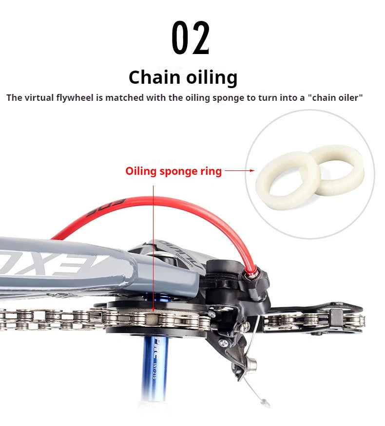 TOOPRE Chain Holder Virtual Flywheel Bicycle Mountain Road Washing Chain Chain Holder Tensioner Tool