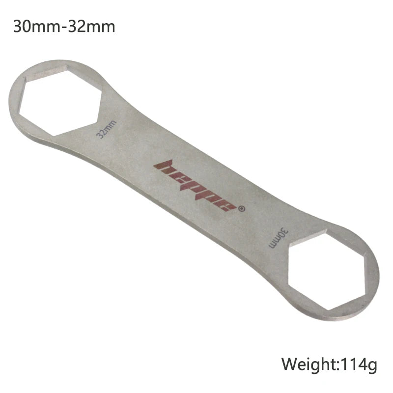 HEPPE Bike Fork Shoulder Wrench Bicycle Front Fork Repair Tool Fork Cap Spanner 8-12T/24/26/27/28/30/32mm for XCR XCT XCM ST RST
