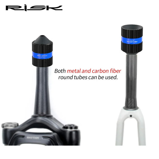 RISK Bicycle Fork Burr Charfer with Sandpaper Internal External Trimmer Bike Tube End Grinding Seatpost Grinder Chamfering Tools
