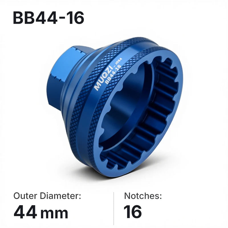 MUQZI Bottom Bracket Install Removal Tool 12/16-Notch Fits 39mm/40.5mm/44mm/45.6-46.6mm Outer Diameter BB Cups