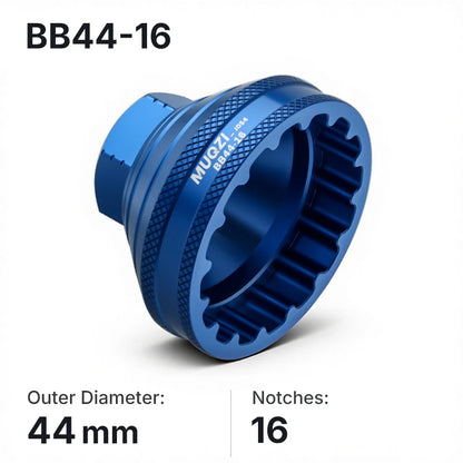 MUQZI Bottom Bracket Install Removal Tool 12/16-Notch Fits 39mm/40.5mm/44mm/45.6-46.6mm Outer Diameter BB Cups