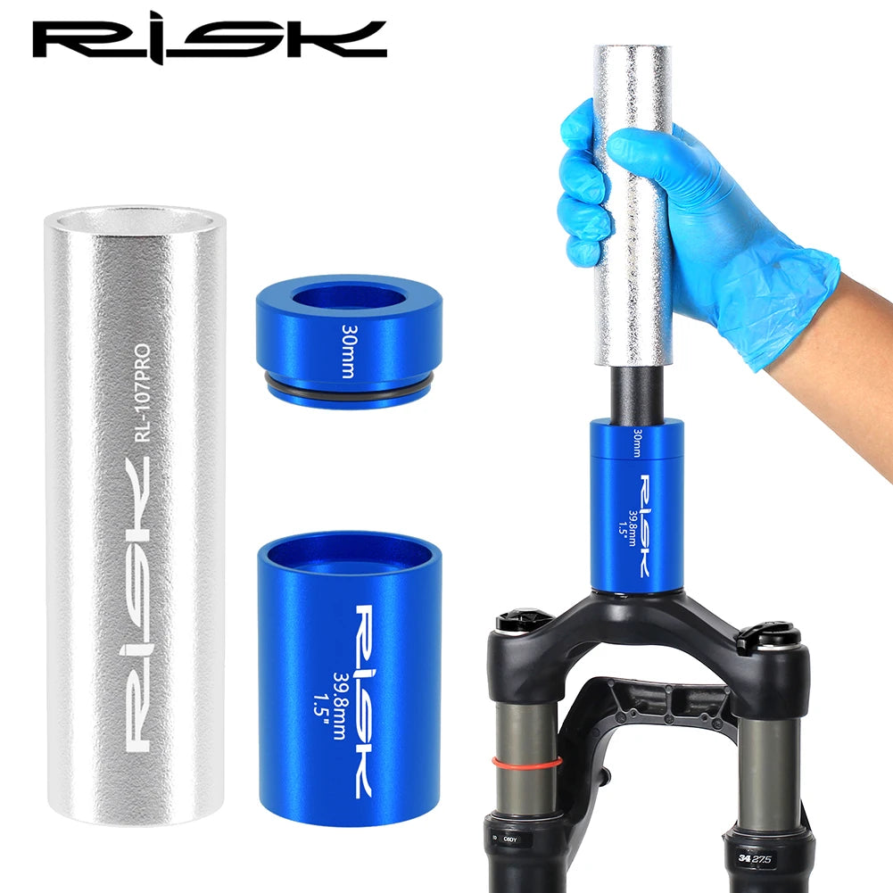 RISK Bicycle Front Fork Crown Installation Tool Practical Mountain Bike Headset Press-Fit Tool Anti-slip Repairing Supplies