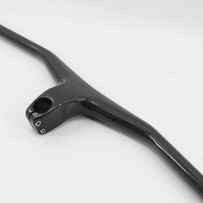 New Mountain Bike 3K Full Carbon Fibre Handlebar Carbon Bicycle handlebar and stem integrated carbon MTB bar -17 degrees angle