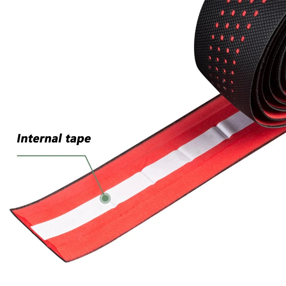 1pair Perforated Breathable Handlebar Tape Non-slip EVA/PU Soft Anti-Vibration