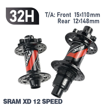 ARC 009 32 Holes 4 Sealed Bearing Hubs HG/XD MS 8 9 10 11 12-speed 6 Claws 114 Clicks