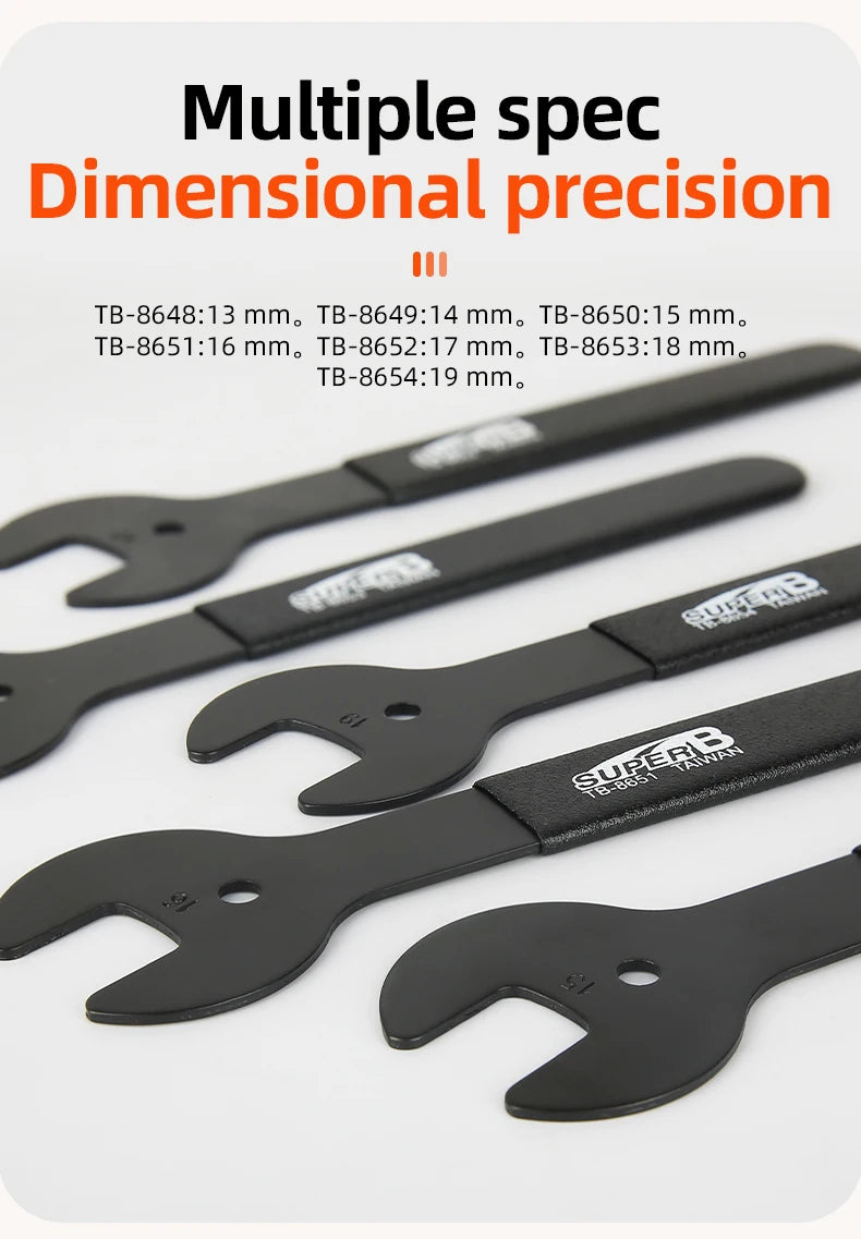 Super B Bicycle Tools Hub Cone Spanner 13-19mm