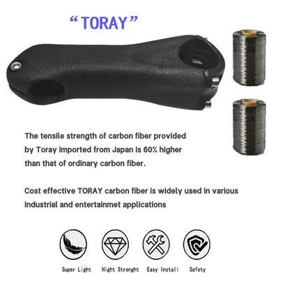 Ultra Light Carbon Stem ±10 Degrees  80-130mm Bicycle bar 31.8mm fork  28.6mm