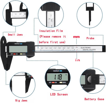 Vernier Digital Caliper Tool Calibrator Pied a Coulisse Inspection Tools Job Measuring Gauging Measurement Analysis Instruments