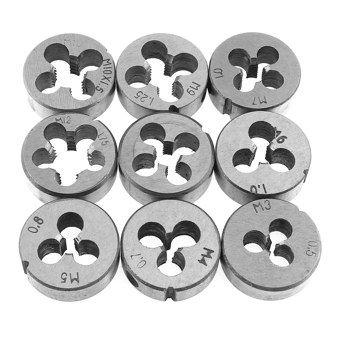 Multifunction Tap and Die Set 12/20Pcs M3-M12 Metric Screw Thread Plugs Hand Screw Taps Straight Taper Tapping and Thread Tools