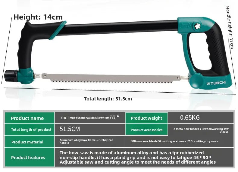 Hacksaw Home Mini Hand Saw, Bow Multipurpose Iron Saw, Rack Woodworking Tools Metal Cutting Small Data