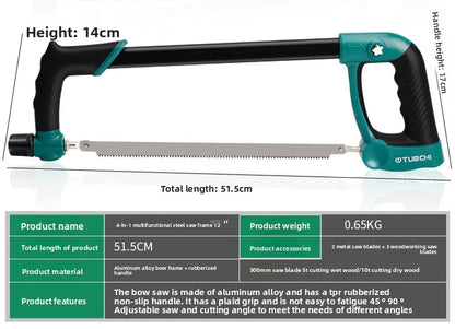 Hacksaw Home Mini Hand Saw, Bow Multipurpose Iron Saw, Rack Woodworking Tools Metal Cutting Small Data