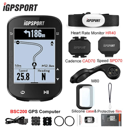 IGPSPORT BSC200 GPS Bicycle Computer Cycling Wireless Speedometer Route Navigation ANT+ Bluetooth 5.0 Accessories