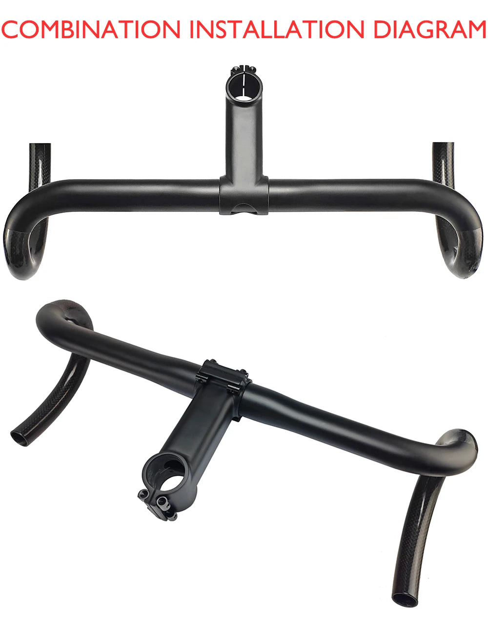 Carbon Fiber Road/Gravel Bike Handlebar, T800 Drop Bar, 380-440mm, 3K, UD