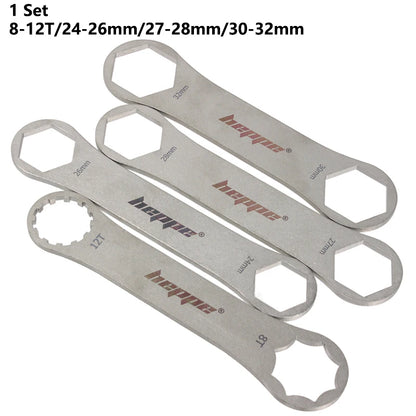 HEPPE Bike Fork Shoulder Wrench Bicycle Front Fork Repair Tool Fork Cap Spanner 8-12T/24/26/27/28/30/32mm for XCR XCT XCM ST RST