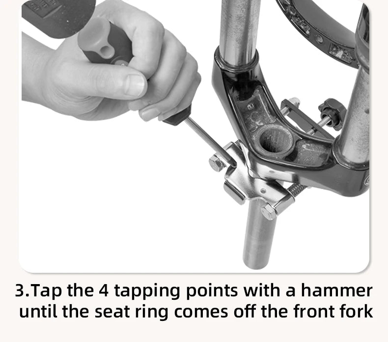 SUPER B Bicycle Repair Tools Crown Race Remover for 1", 1-1/8", 1-1/4" and 1-1/2" Fork with Replaceable Blades Design