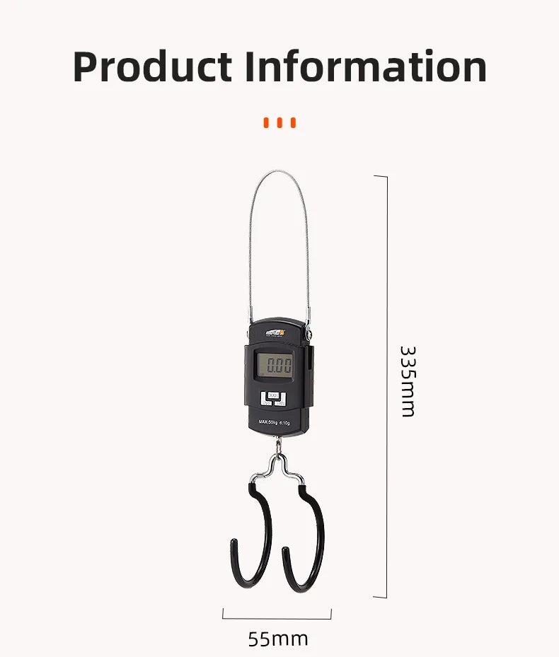Super B 50Kg 10g Hanging LED Digital Scale Measure Max 50KG Electronic Scale Double Hook Design Easy to Operate for Bike Repair