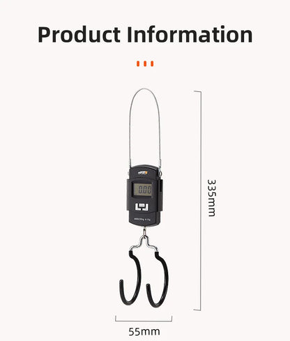 Super B 50Kg 10g Hanging LED Digital Scale Measure Max 50KG Electronic Scale Double Hook Design Easy to Operate for Bike Repair