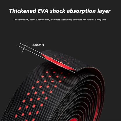 1pair Perforated Breathable Handlebar Tape Non-slip EVA/PU Soft Anti-Vibration