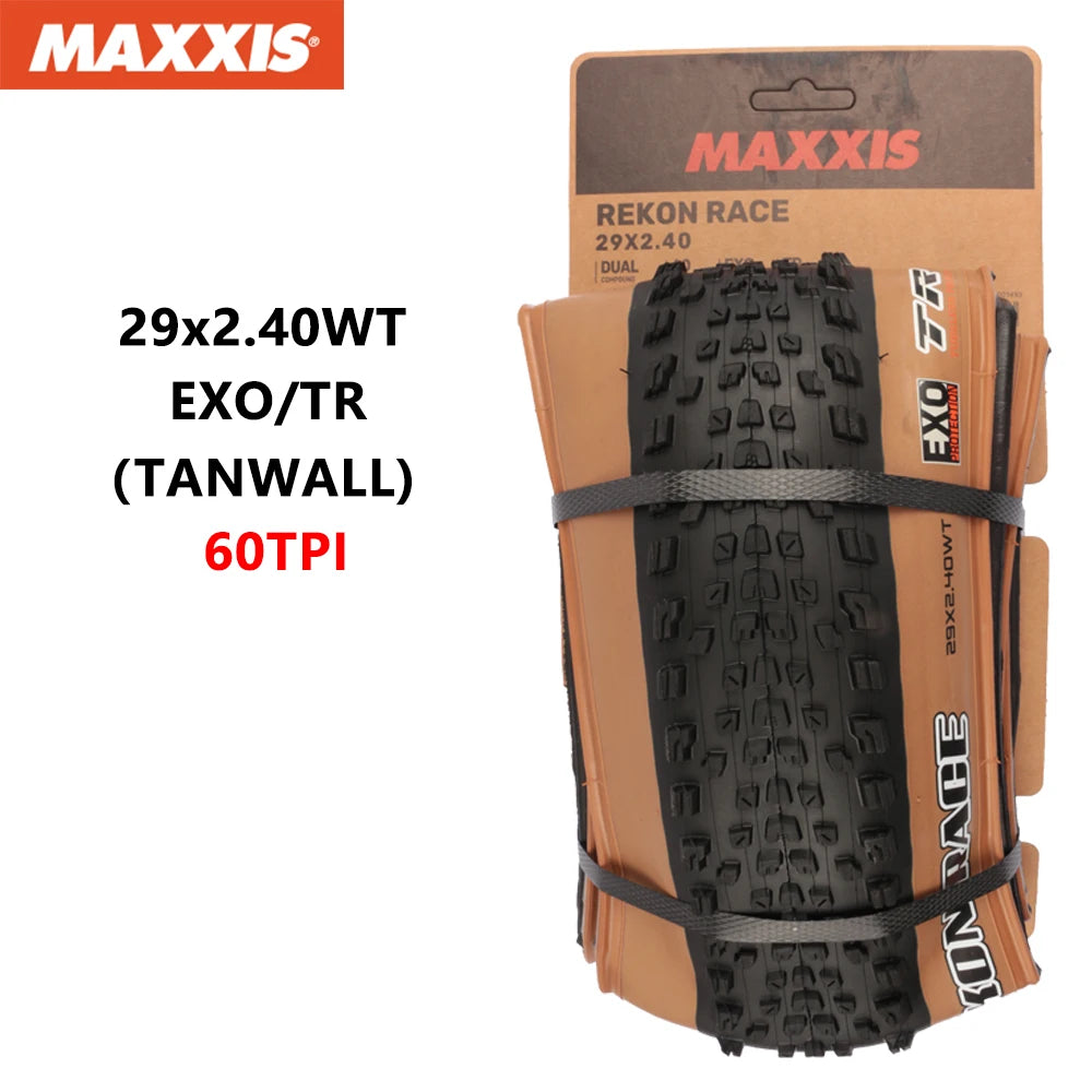 MAXXIS REKON RACE Original Mountain  Bicycle Tyre 29x2.25 29x2.35 29x2.4 Foldable Anti Puncture Tubeless XC Off-road Bike Tires