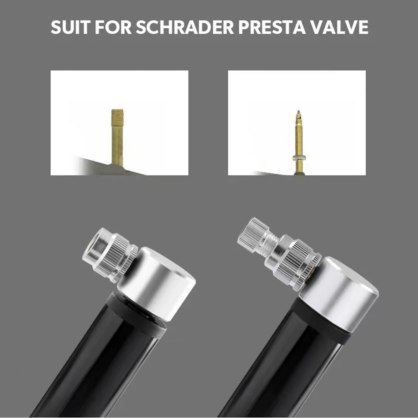 PortableTire Inflator Schrader Presta Valve 120PSI Lightweight