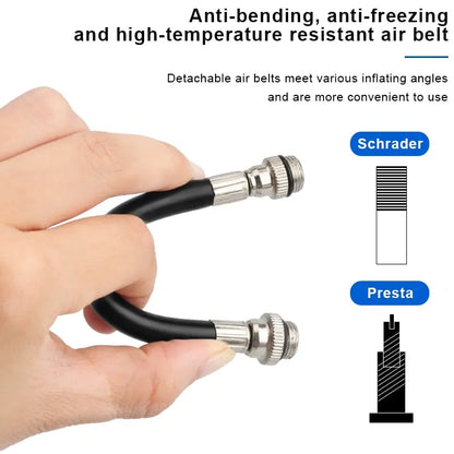 RIDERACE Portable Mini Tire Inflator Schrader Presta Valve