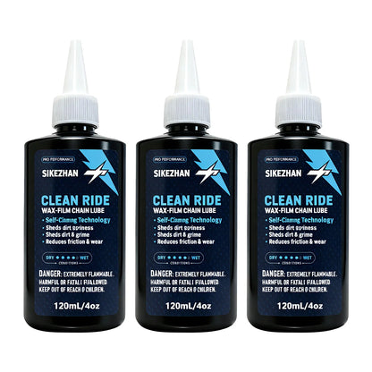 120ml Bike Chain Lube, Wax-Based Bicycle Lubricant for MTB & Road Bike, Anti-Rust, Reduces Wear, Quiet Smooth Ride & Repels Dirt