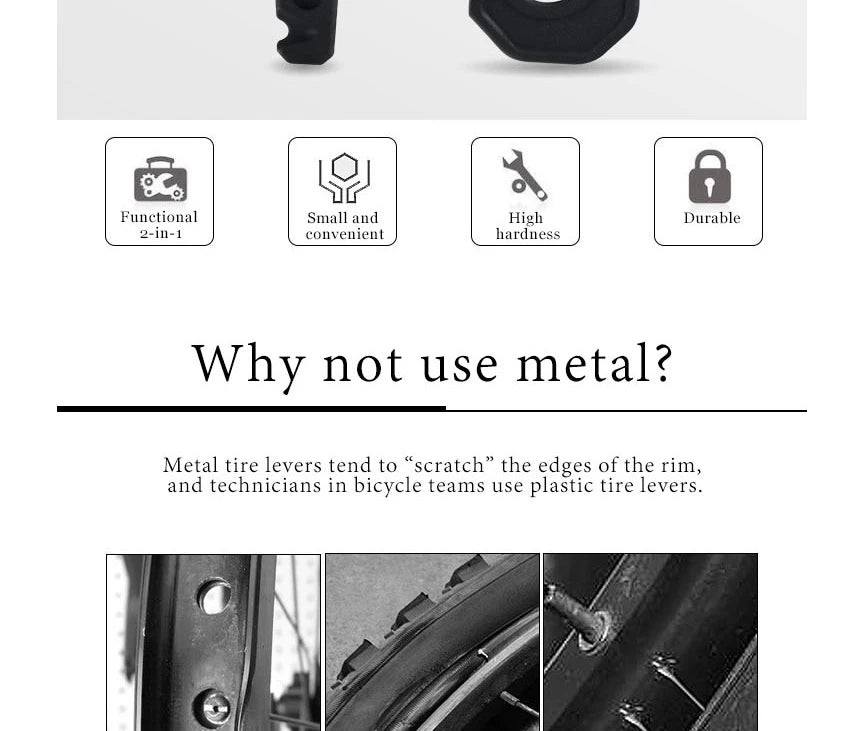 Convenient Bike Tire Lever Durable High Strength Nylon Road Bicycle Tire Breaker Fast Tire Lever Pry Bar Bike Repair Tool