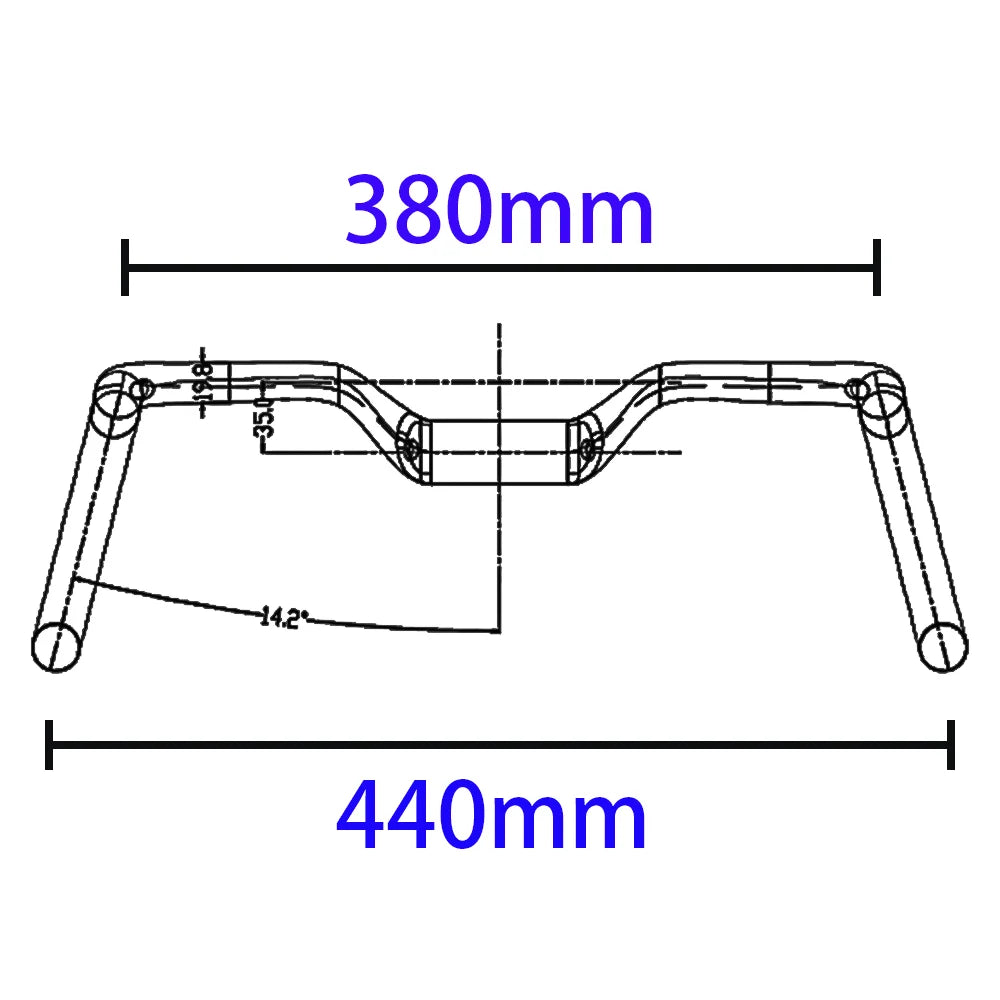New Gravel 14degrees Carbon Fiber Bicycle Handle T1000 Ultra Light 28 30 32 34 36 38 40 42 44cm
