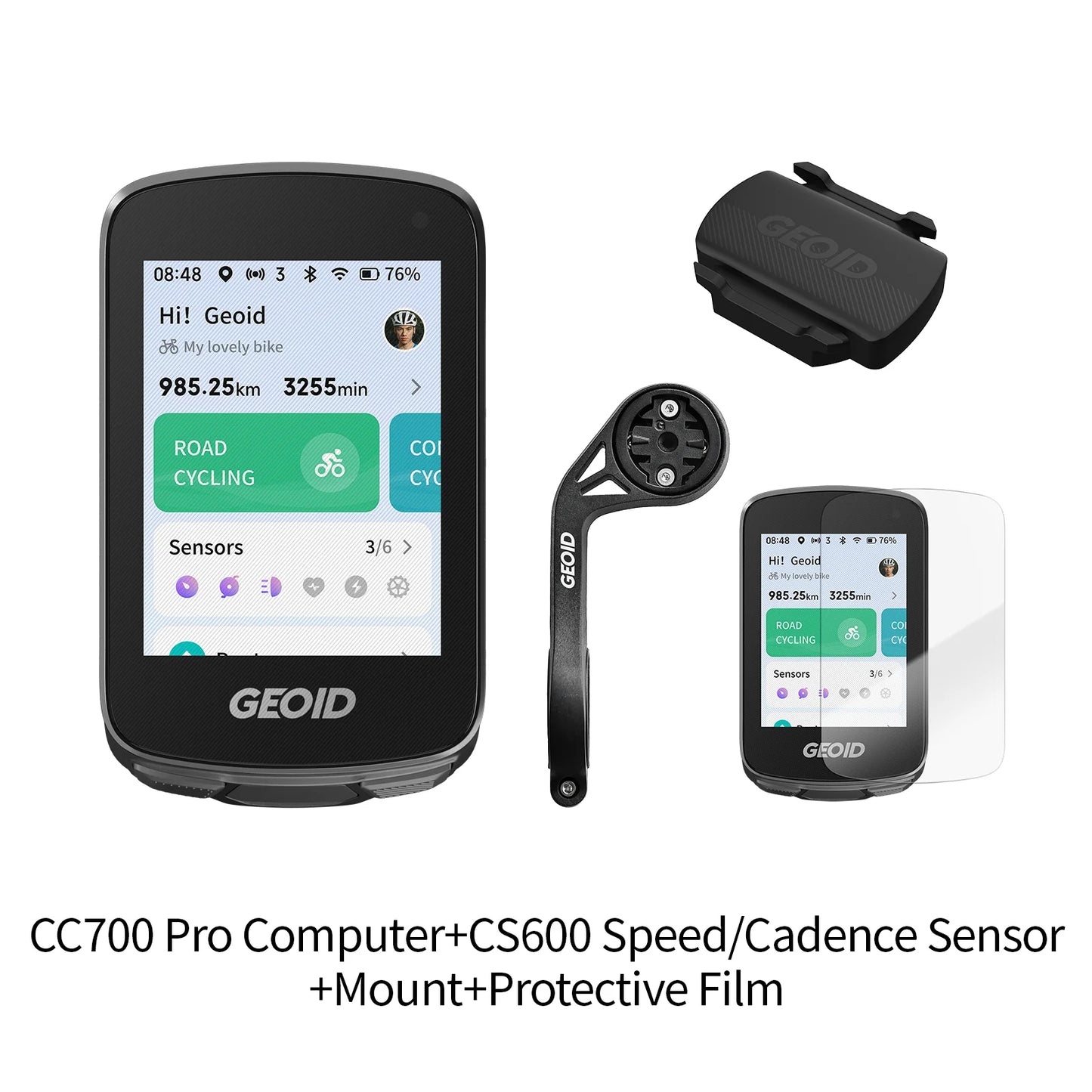 GEOID CC700 Pro Bicycle Computer 2.8-Inch Touchscreen GPS Bike Speedometer with Map Navigation