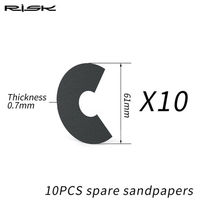 RISK Bicycle Fork Burr Charfer with Sandpaper Internal External Trimmer Bike Tube End Grinding Seatpost Grinder Chamfering Tools