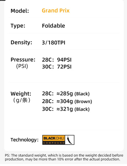 Continental Grand Prix Bicycle Road Tires 700 X 28C/30C Clincher Bike Tyre BlackChili Compound Bike Accessories No Tubeless