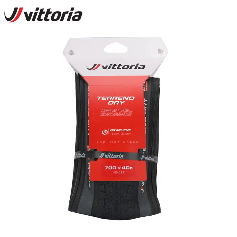 Vittoria Bicycle Road Tubeless Tire 700x33C/37C/40C TERRENO DRY Gravel Endurance 120TPI for Long Distance Cycling
